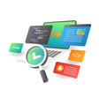 web design layout with programming language vector image vector image