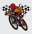 champion downhill mountain bike design vector image