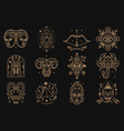esoteric and zodiacal symbols vector image