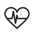 heartbeat icon vector image vector image