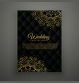 wedding card design in mandala style vector image