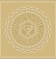 winner banner in line style vector image vector image