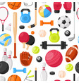 sport equipment seamless pattern vector image