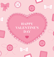 textile heart back vector image vector image
