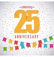 25 year celebrating anniversary graphic vector image