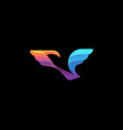 abstract bird logo design template vibrant vector image vector image