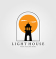 light house vintage logo icon and symbol vector image