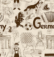 sketch germany seamless pattern vector image vector image