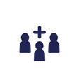 add to group team icon on white vector image