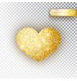 heart golden glitter isolated on transparent vector image vector image