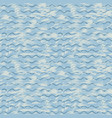 Sea background with blue waves and brush strokes vector image