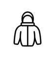 warm jacket icon isolated contour symbol vector image