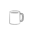 mug of hot drink hand drawn sketch icon vector image