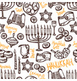 hanukkah seamless pattern vector image