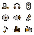music icons vector image vector image