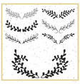 collection of hand drawn floral borders vector image