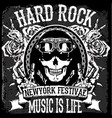 for poster or t-shirt print with skull poster vector image