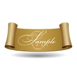 gold glossy ribbon vector image