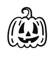 halloween pumpkin with face shape element vector image vector image