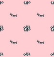 seamless pattern with cartoon hand drawn eyes vector image vector image