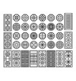 traditional korean window pattern circle ornament vector image vector image