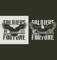 vintage military monochrome print vector image