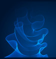 3d magic particles mesh array over dark sound vector image vector image