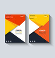 annual report design layout flyer template vector image