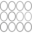 frame oval vector image vector image