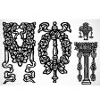 rose ornaments vector image vector image