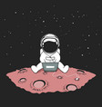 cute an astronaut sits in internet vector image vector image