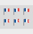 french flag symbols set france national flag vector image vector image