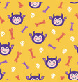 halloween pattern vector image vector image