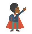 hero african man pointing up high to the sky vector image