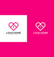 home love logo design vector image