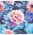 nice floral watercolor seamless pattern vector image