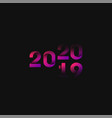 pink and folded 201920 for new year vector image vector image