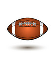rugby ball with stripes cartoon style oval vector image