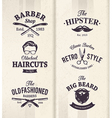 barber shop emblems 1 vector image vector image