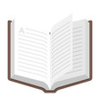 open book icon textbook for library symbol vector image vector image