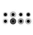 sun icon on white background vector image