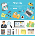 auditing and business accounting infographics vector image vector image