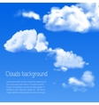 blue sky with white clouds vector image