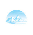 mountain landscape logo image vector image
