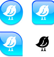 bird glossy button vector image