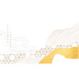 chinese wave decorations with gold watercolor vector image vector image