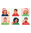 christmas party online group people meeting vector image