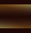golden halftone background gold dots on black vector image