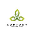 green leaf logo design template vector image