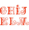 hand drawn alphabet vector image
